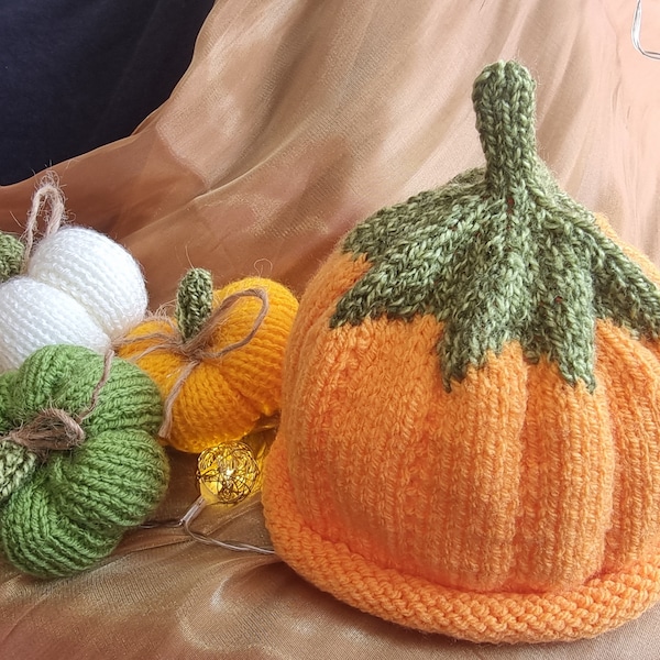 Sweet Hand-knitted Pumpkin Hat