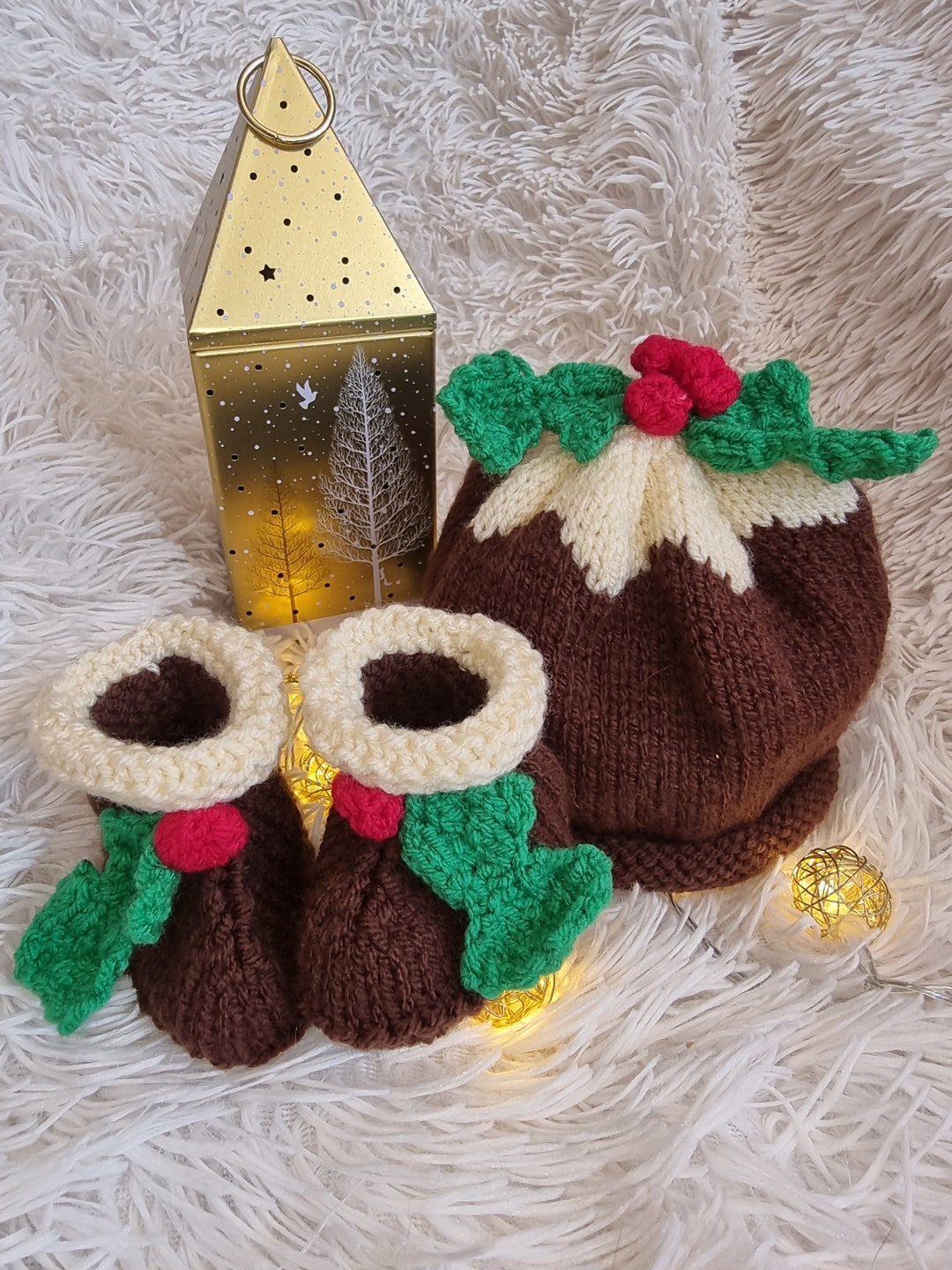 Cute Handknitted Christmas Pudding Hat With or Without Etsy UK