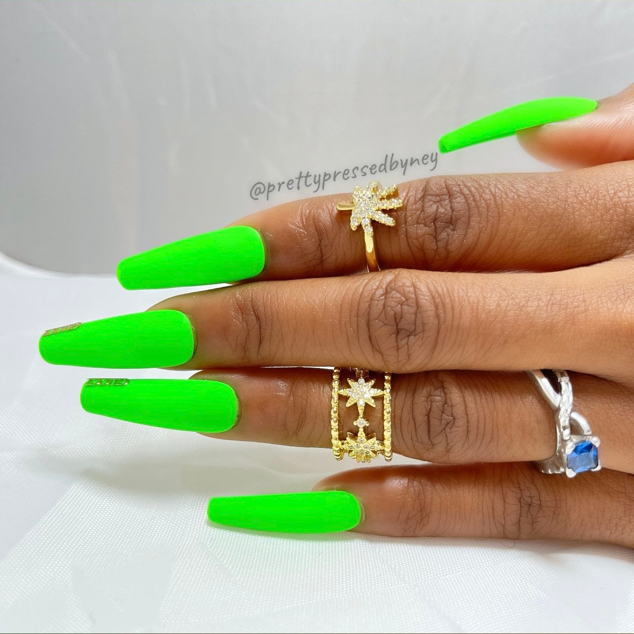 Khloe Kardashian Neon Green French Manicure | POPSUGAR Beauty