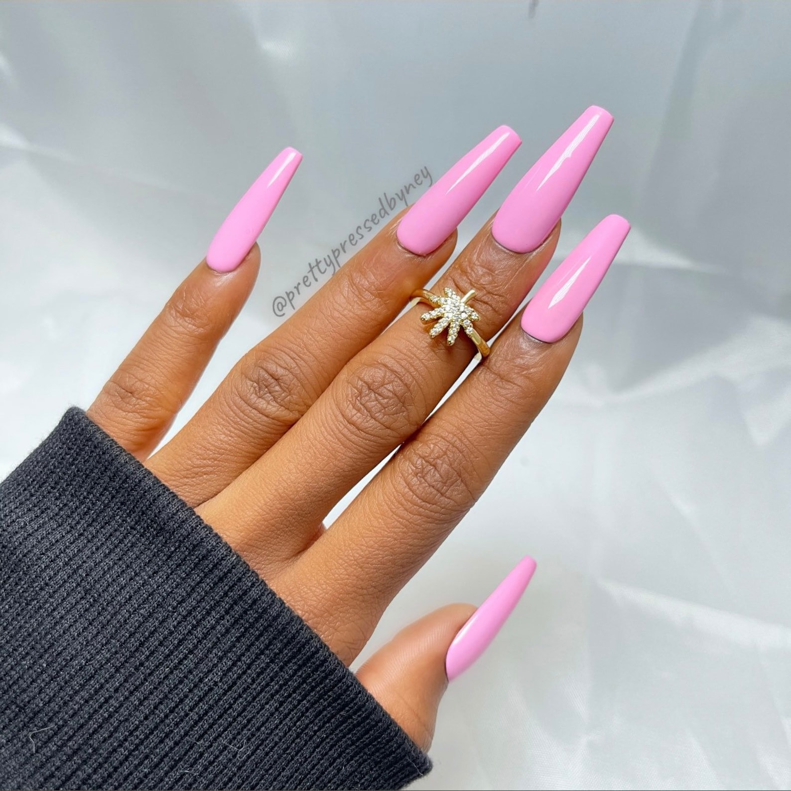 Bubblegum Pink Set Pink Nails Pink Press on Nails Long Nails Coffin Nails Cute Pink Set Pinky