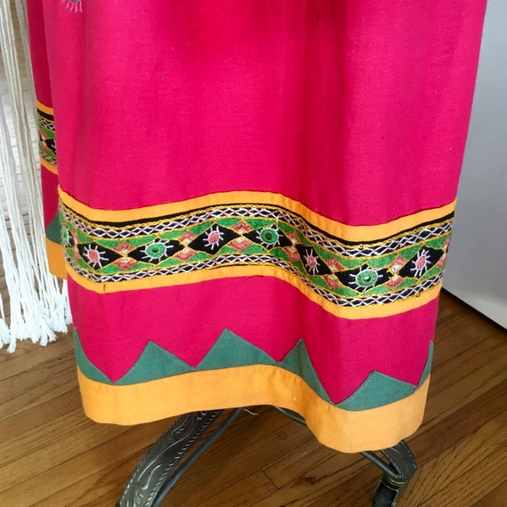 Pink Ethnic Indian Inspired Mirror Cotton Skirt ~… - image 4