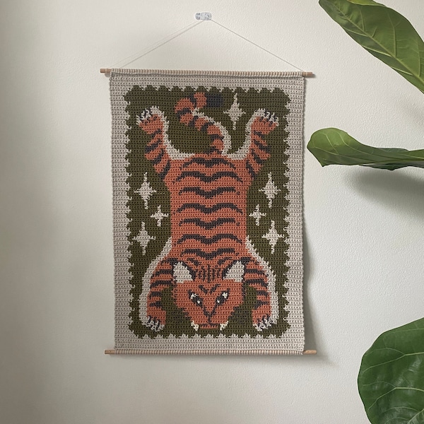 Tiger Rug Tapestry PATTERN DOWNLOAD