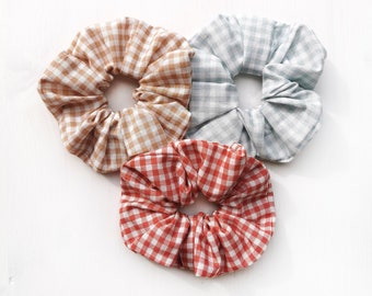 Chouchou/Scrunchie Vichy in organic fabric