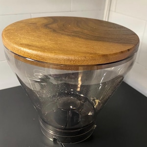 Baratza Wood Hopper Lid. Fits most Baratza Coffee Grinders. Walnut or African Mahogany