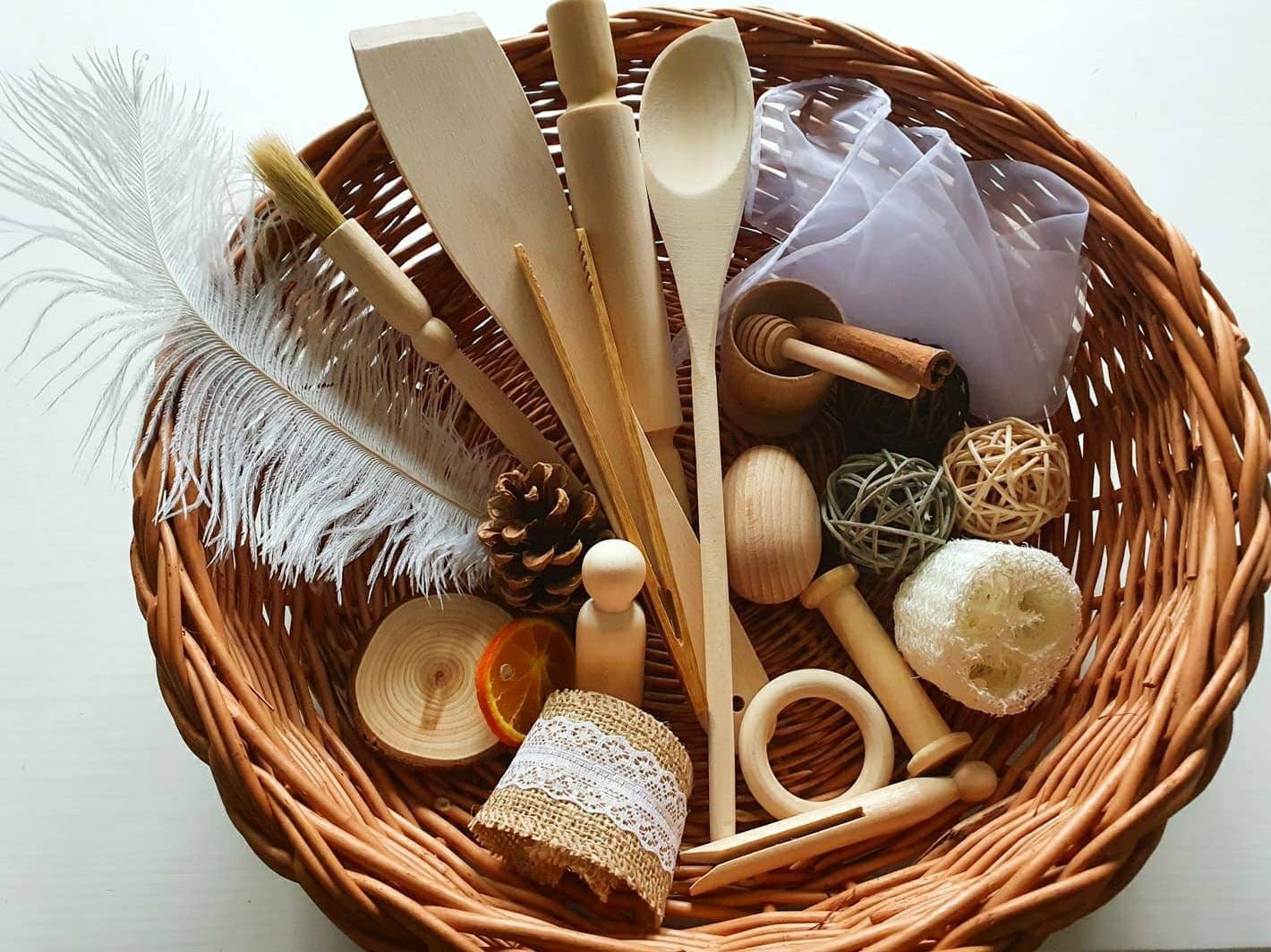 Treasure basket items/Montessori/Natural resources/Loose Etsy