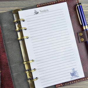 Pagina note A6 Inserti per pianificatore/Ricarica pagina note/STAMPATO/Formato personale A6