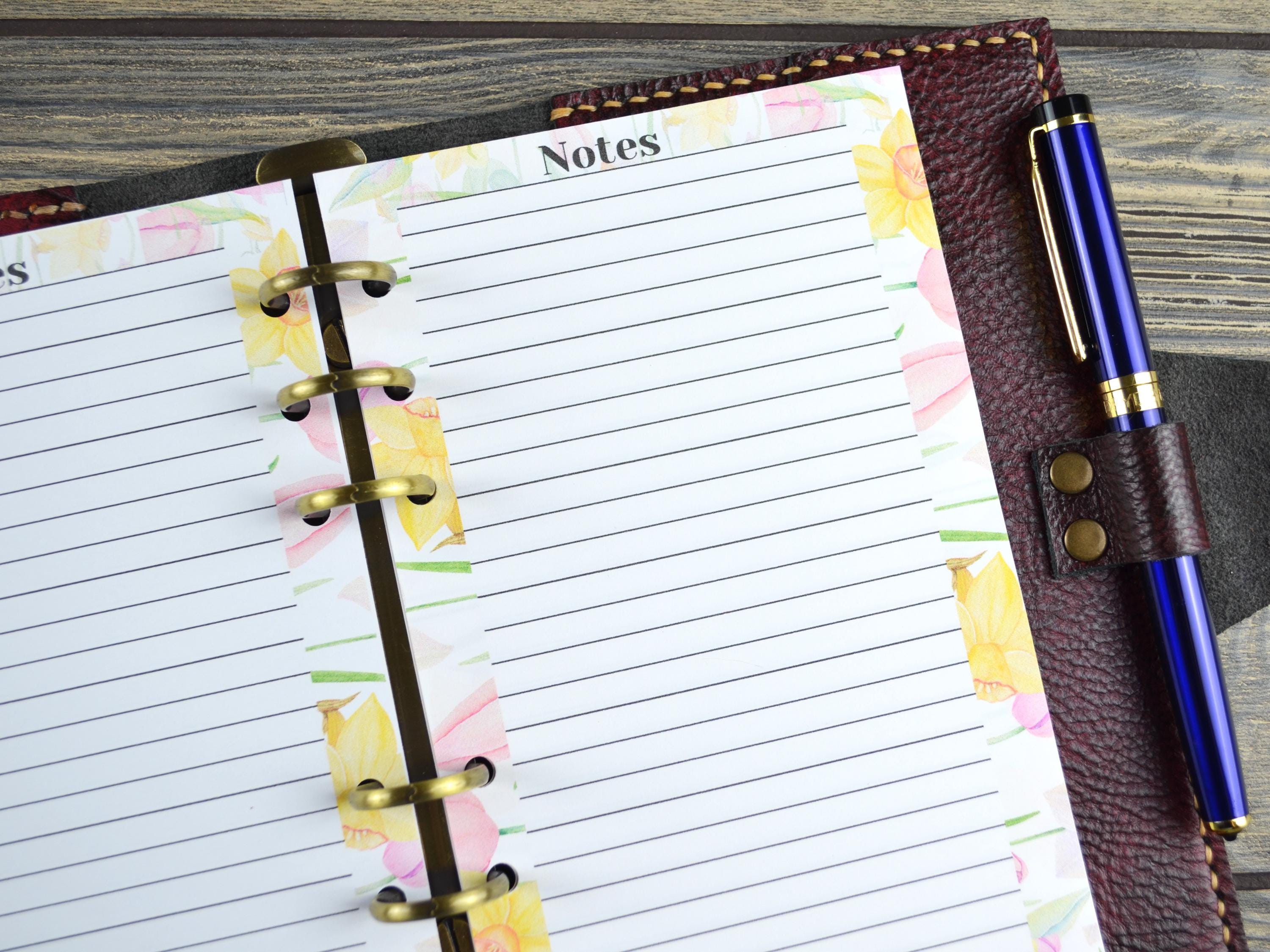 Note Page A6 Planner Inserts/ Notes Page Refill/ PRINTED / A6 Personal ...