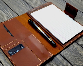 Personalized leather Planner 2025 Custom Leather Organizer Portfolio For Him/ Her  Document Folder Notepad holder Portfolio Cover Gift