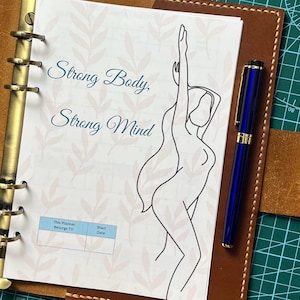 Fitness Planner A5 | Workout & Wellness Journal | Ring-Bound Health Tracker | Daily  Monthly Planner | Self-Care  Habit Tracker