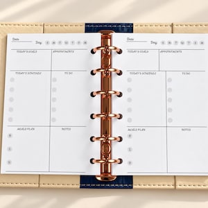 A7 Daily Planner Inserts - Undated, Double-Sided,  Pocked PM Small size One Day Per Page - 2025 A7 Planner Refills
