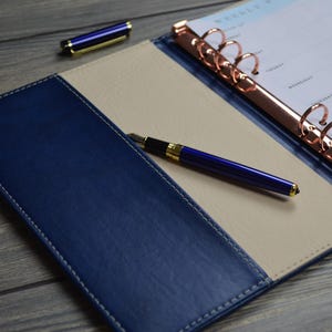 A5 Vegan Leather Planner Cover - 6-Ring Binder, 2025 Daily, Weekly, Monthly Organizer