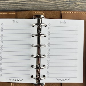 A7 Daily Planner Inserts - Undated, Double-Sided,  Pocked PM Small size One Day Per Page - 2025 A7 Planner Refills