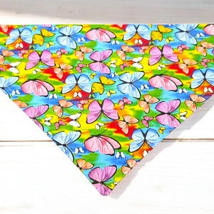 Butterfly Butterflies Dog Bandana, Over the Collar Bandanas, Dog Scarf, Gift for Dog