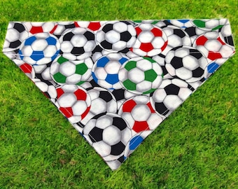 World Cup Soccer ball Dog Bandana Over the Collar, Scarf, Slide on Collar