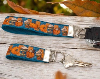 Höstnyckelring Armband Pumpa Krydda Kaffe Berlock Hösttillbehör för Väska Nyckelring