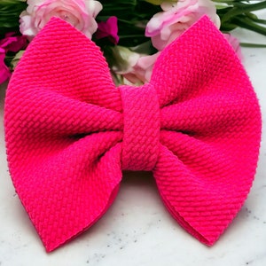 Solid Colors hair bow, 7 colors Nylon Headband ,Baby, Child, Pink, yellow and more Toddler ,Pigtail, clip, Piggy&#39;s,