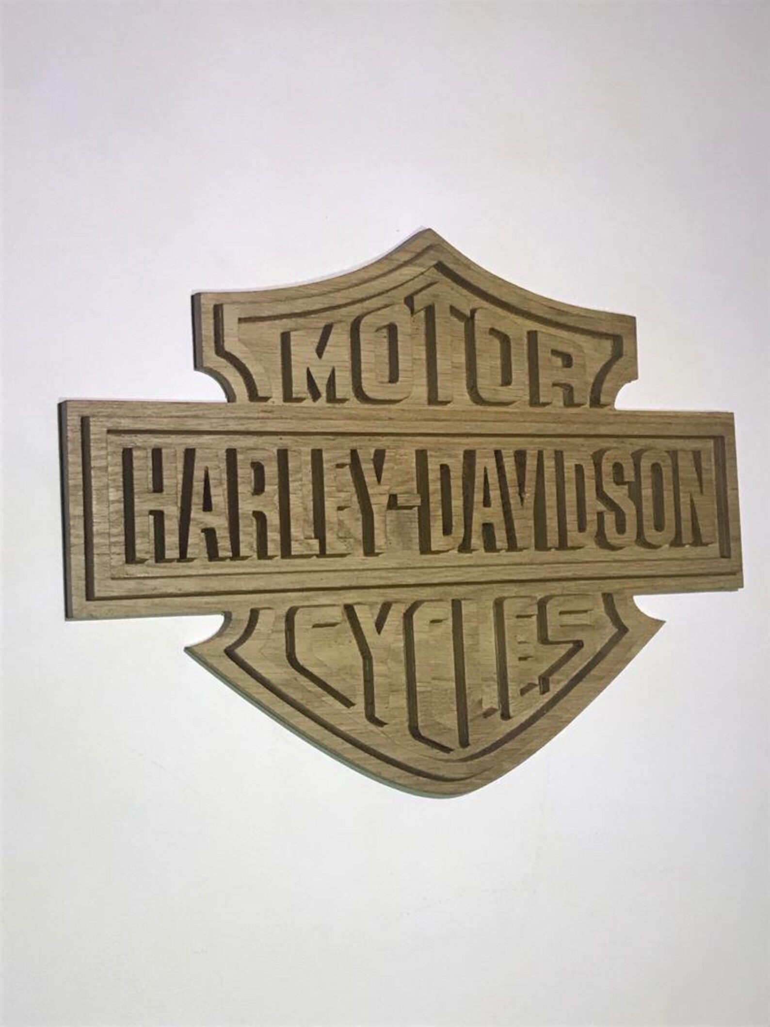 Harley Davidson Decor From Oak Wood gift Etsy