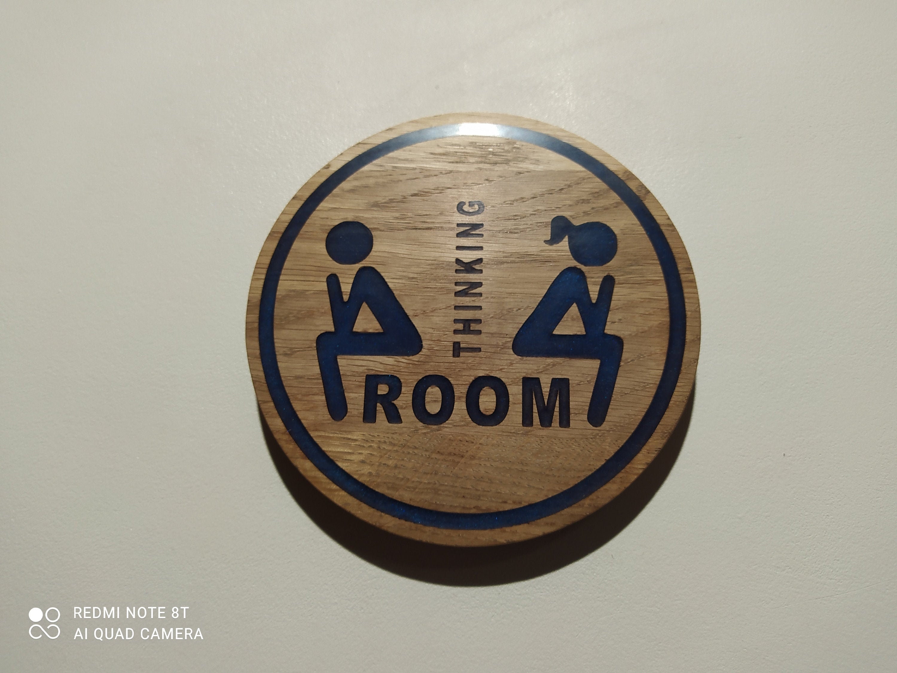 Toilet Door Sign Bathroom Signs Wooden Door Hanger With Etsy