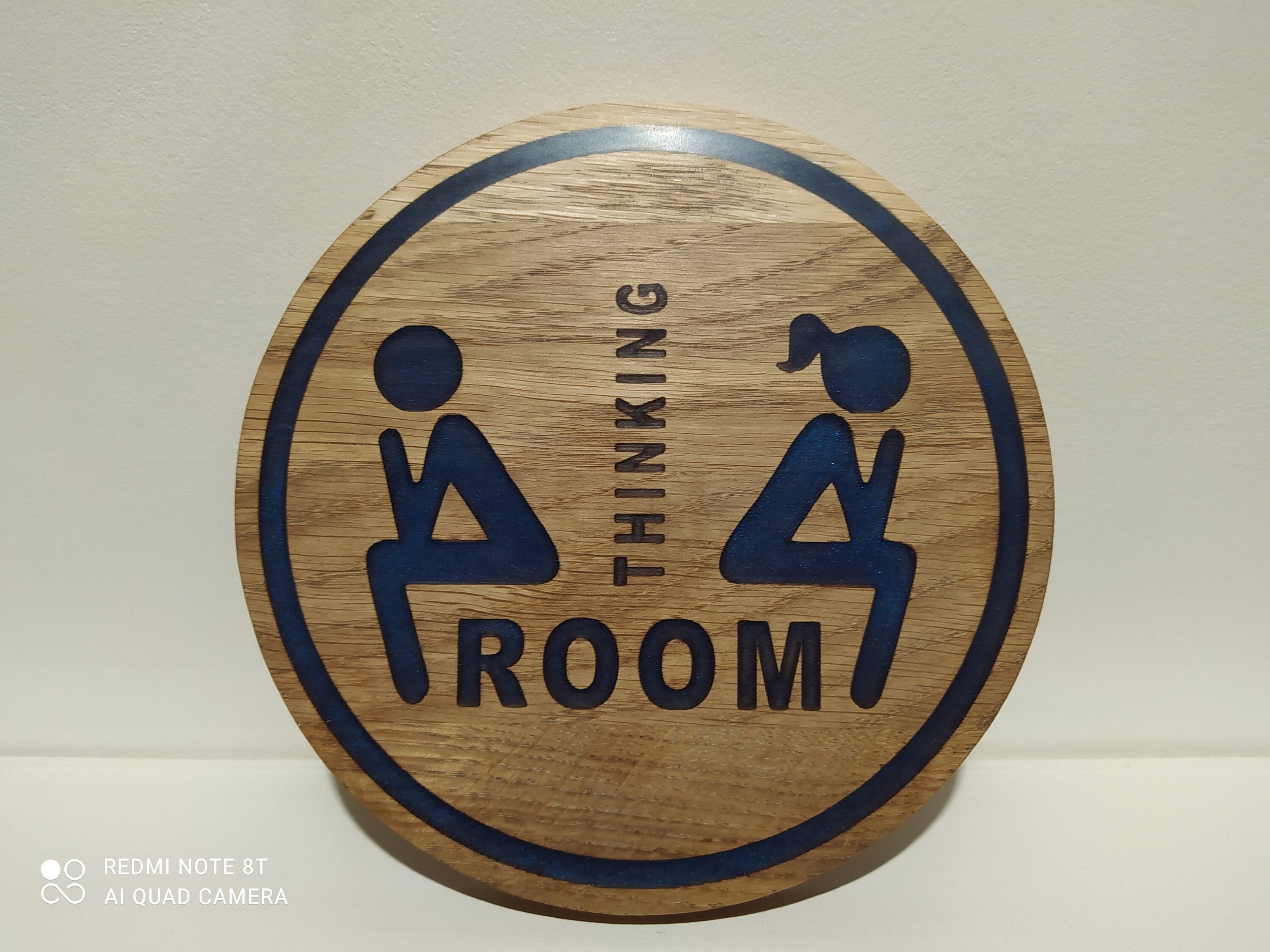 Toilet Door Sign Bathroom Signs Wooden Door Hanger With Etsy