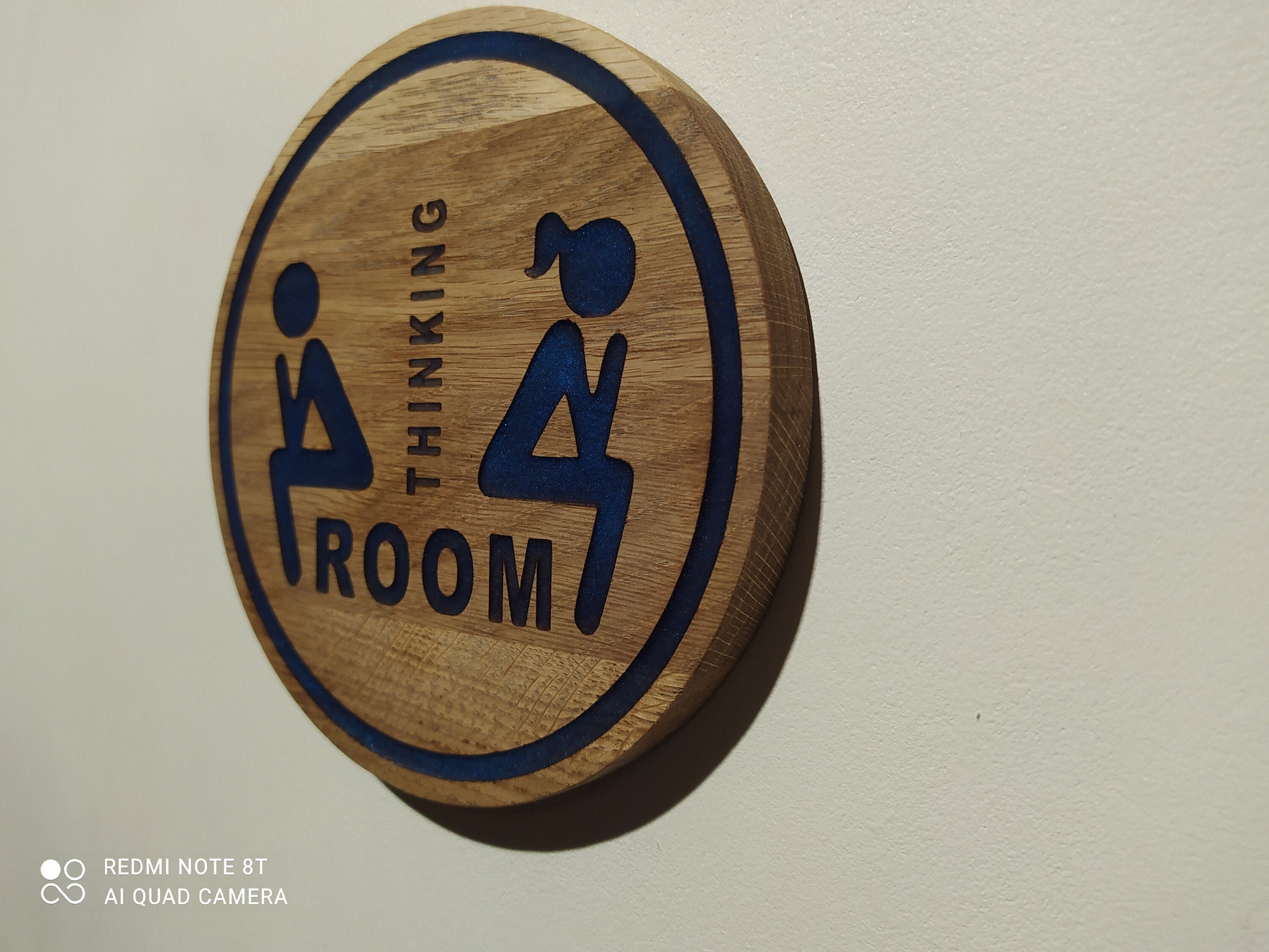 Toilet Door Sign Bathroom Signs Wooden Door Hanger With Etsy