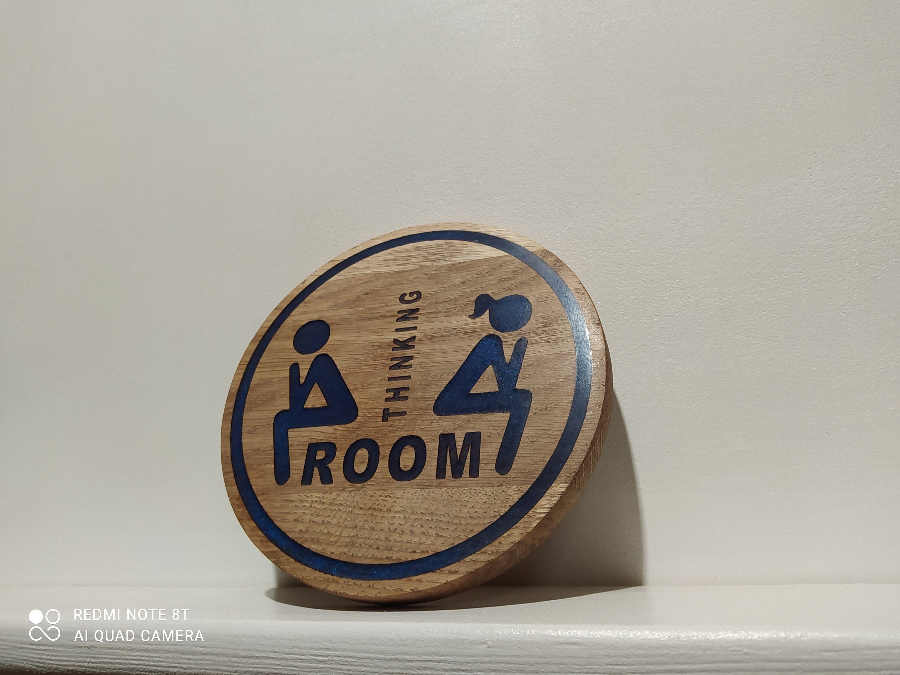 Toilet Door Sign Bathroom Signs Wooden Door Hanger With Etsy