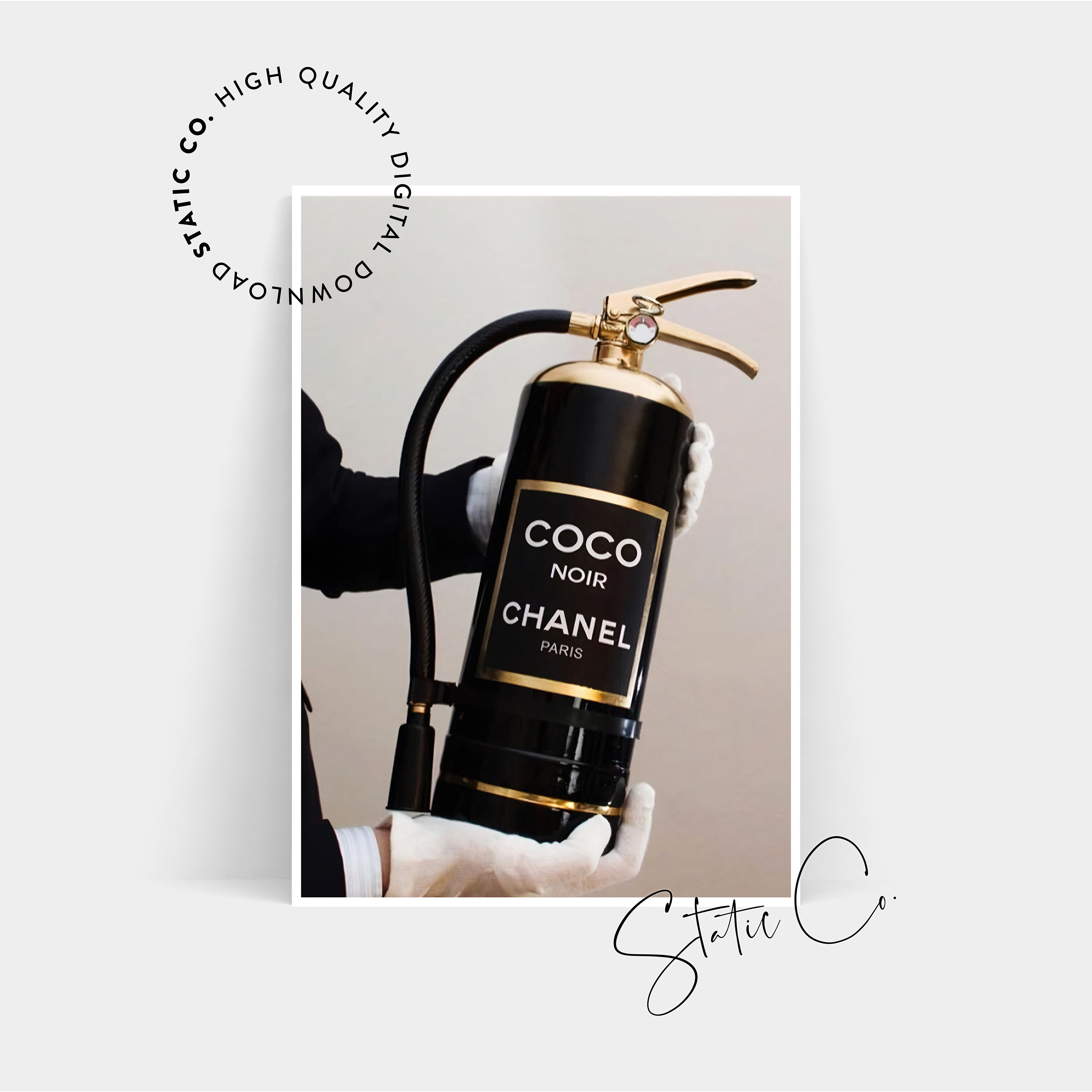 Chanel Coco Noir Extinguisher Designer Fashion Photo Modern Etsy