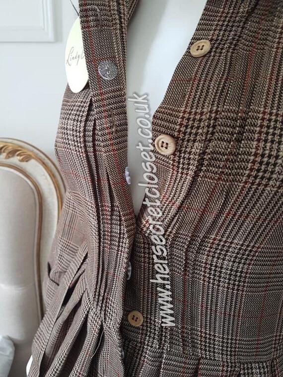 Lindy Bop Charlotte Rustic Check Shirt Swing Dress Etsy UK