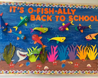 Teachers School Bulletin Board BACK TO SCHOOL/Preschool classroom/cutouts/decorations/card stock/welcome back to school/Children