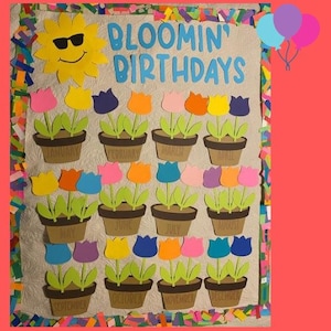 Birthday bulletin board