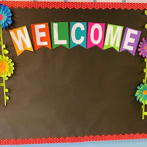Teachers School Bulletin board for Preschool Classroom/WELCOME/cutouts DIY kid/back to school decorations/ card stock