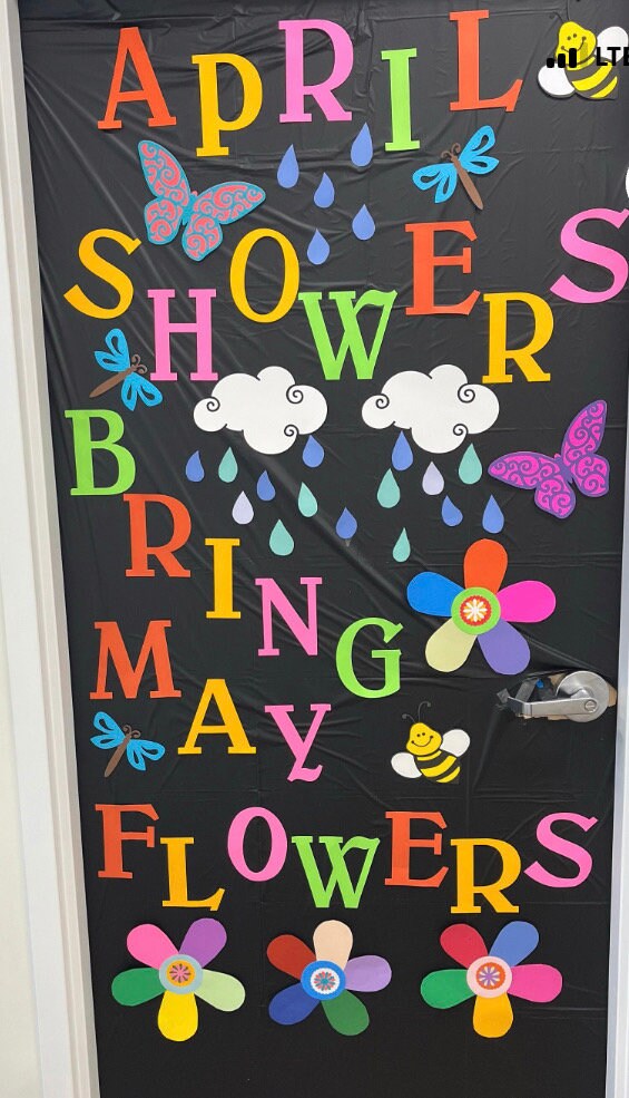 56 Pezzi Bacheca Primaverile Fai Da Te – Decorazioni Floreali Per Aula Con Fiori, Farfalle E Scritte