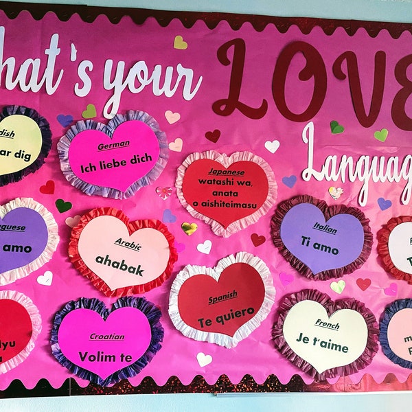 Teachers School Bulletin Board for Valentine's /cardstock