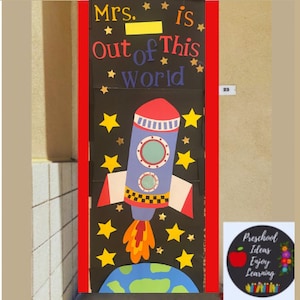 Tableau d'affichage de l'école des enseignants/Décoration de porte pour la salle de classe/Semaine d'appréciation des enseignants/Vous êtes hors de ce monde/découpes/carton