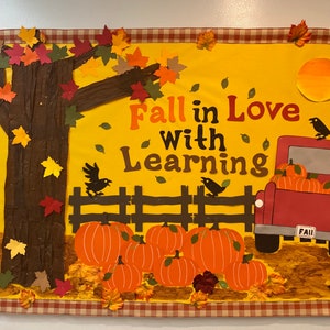 Teacher School Fall Bulletin Board for Classroom Decoration/ Fall/ Autumn/ Cardstock