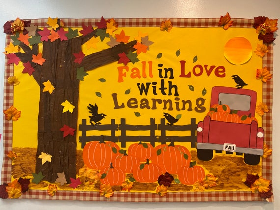 Teacher School Fall Bulletin Board for Classroom Decoration/ Fall/ Autumn/ Cardstock