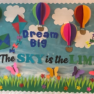 Teachers school bulletin board / Back to School /The Sky is the Limit/cardstock