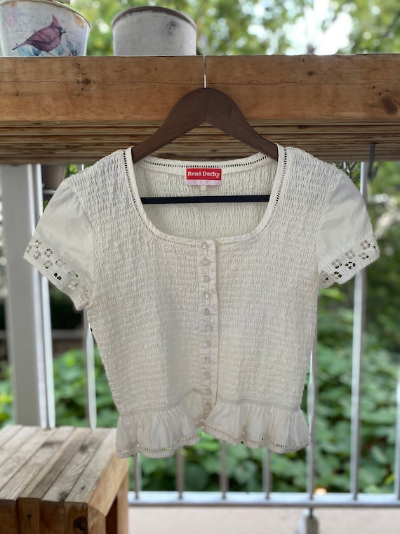 Beautiful Vintage 60s French Blouse