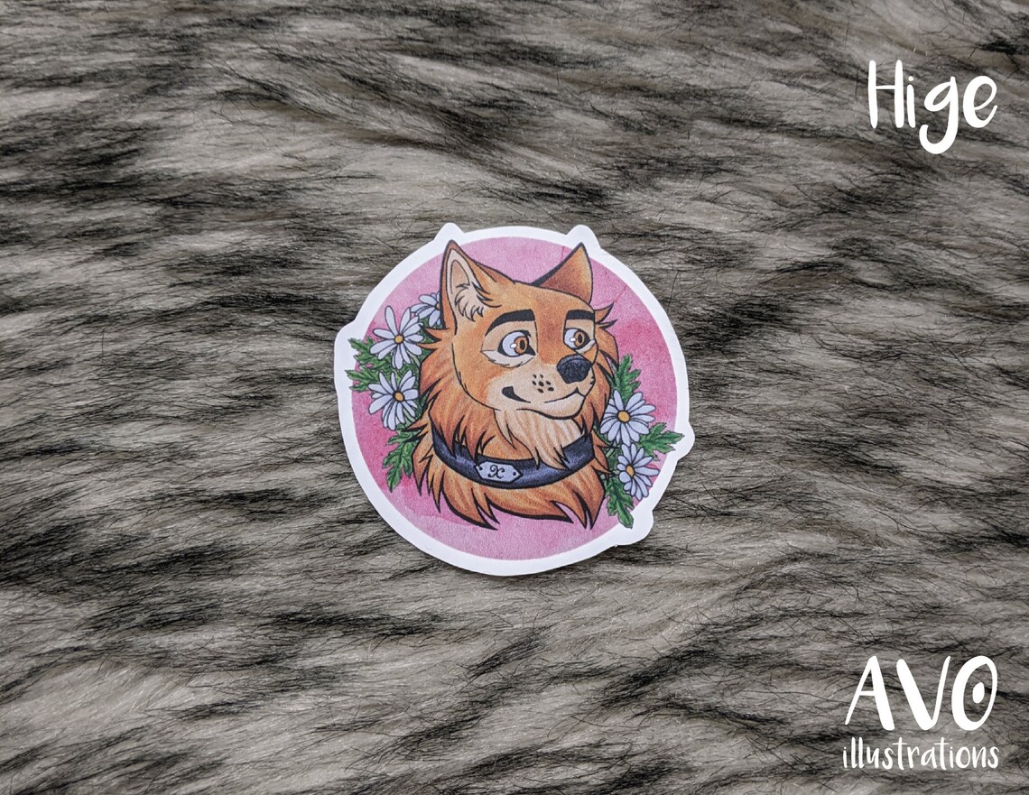 Anime Wolf Stickers Pack of 5 matte | Etsy