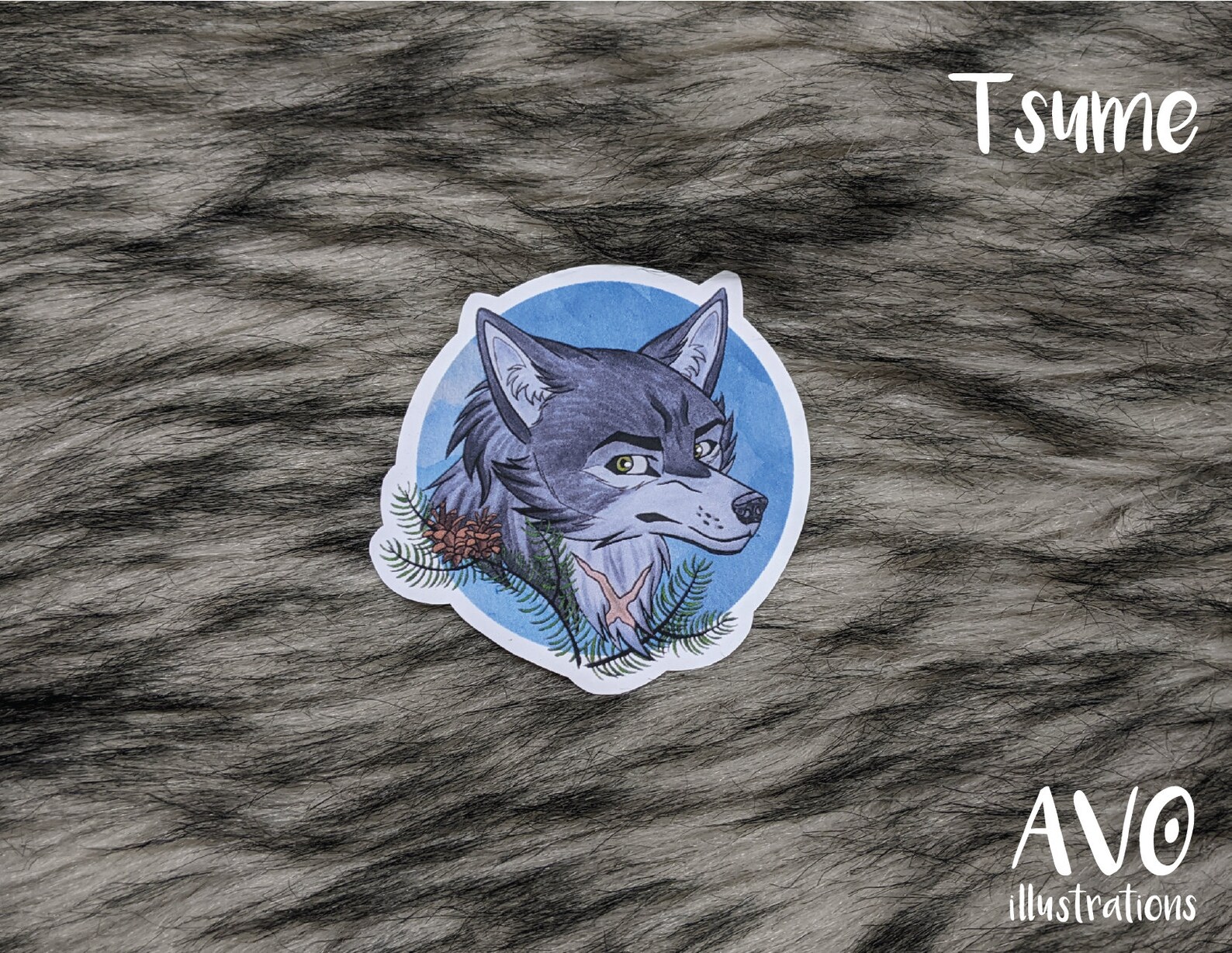 Anime Wolf Stickers Pack of 5 matte Etsy