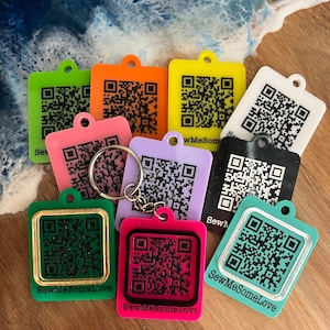 Custom Acrylic QR Code Keychain for Payment Links, Social Media, or Websites