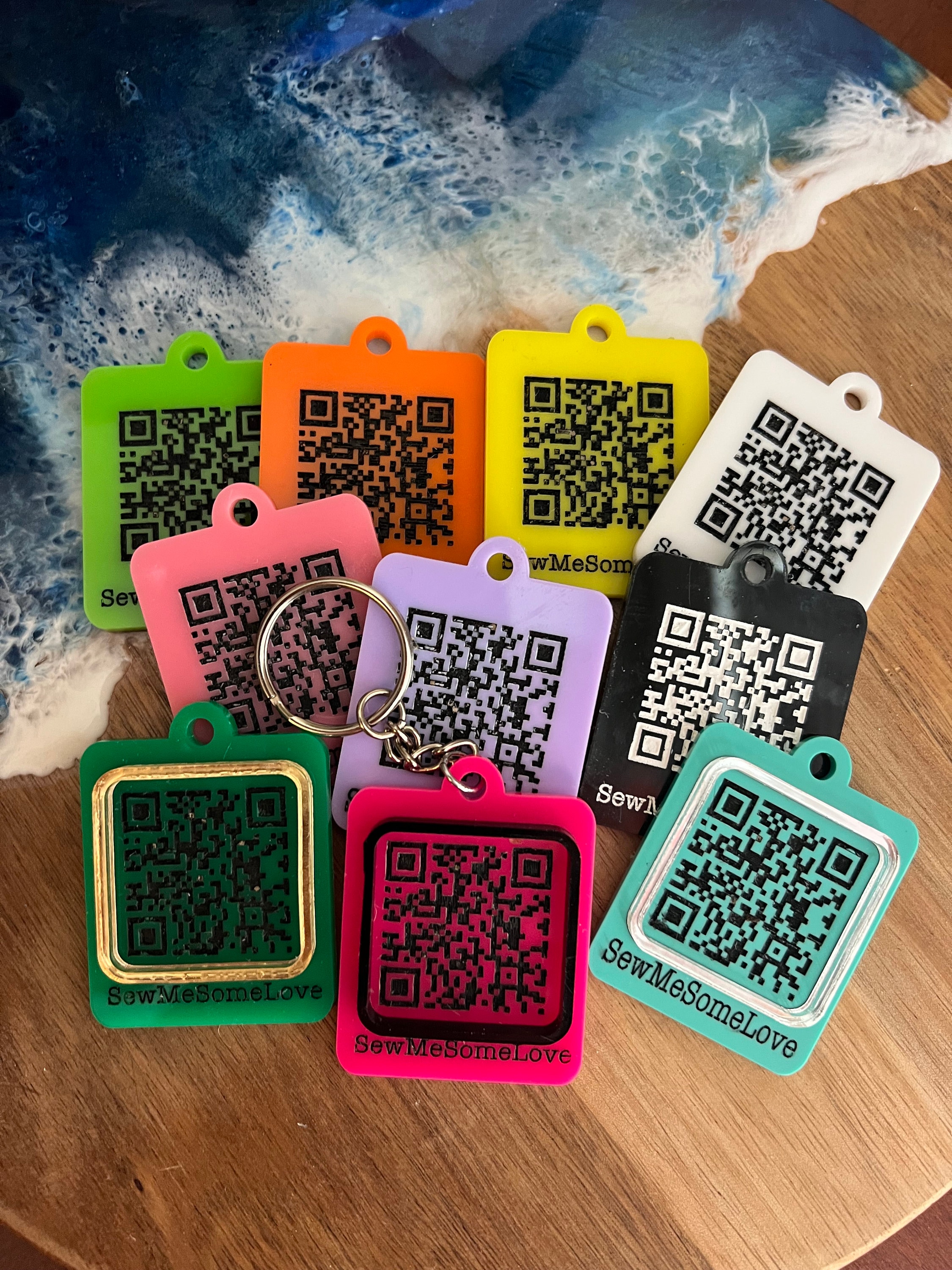 Custom Acrylic QR Code Keychain for Payment Links, Social Media, or Websites