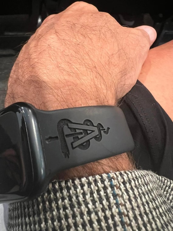 Engraved Silicone Watch Band with Veterinarian Caduceus - Multiple Colors Available
