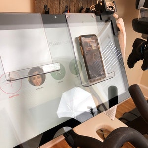 Exercise bike, I-Pad, Tablet holder, fits bike monitors, Bike and Bike + Tread and Tread + and most monitors less than 1" thick. USA made image 4