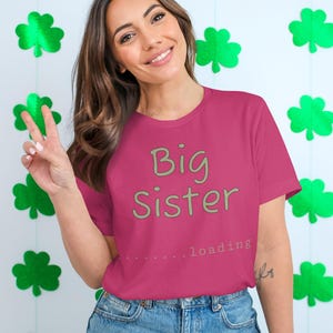 Big Sister Loading T-Shirt, Big Sister Shirt for Girls, Pregnancy Announcement Tee, New Sibling Reveal Shirt, Cute Big Sister Gift