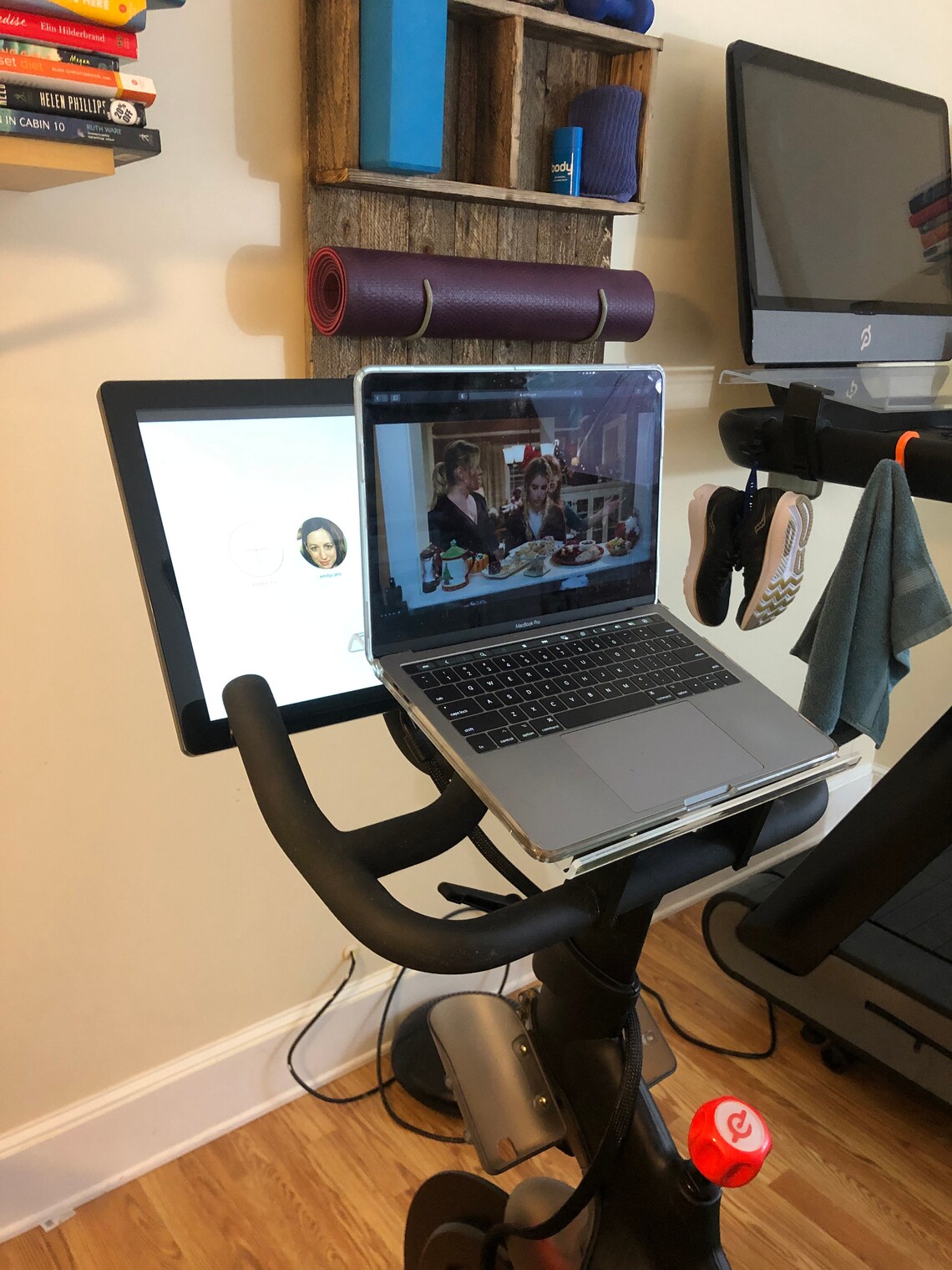 Peloton Bike and Bike fitting desk top for multitasking will Etsy