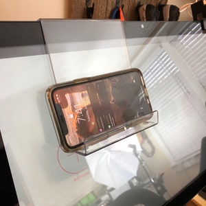 Exercise bike, I-Pad, Tablet holder, fits bike monitors, Bike and Bike + Tread and Tread + and most monitors less than 1" thick. USA made image 3