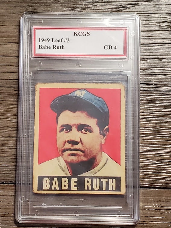 Graded Babe Ruth 1949 Leaf 3 Reprint Baseball Card - Etsy