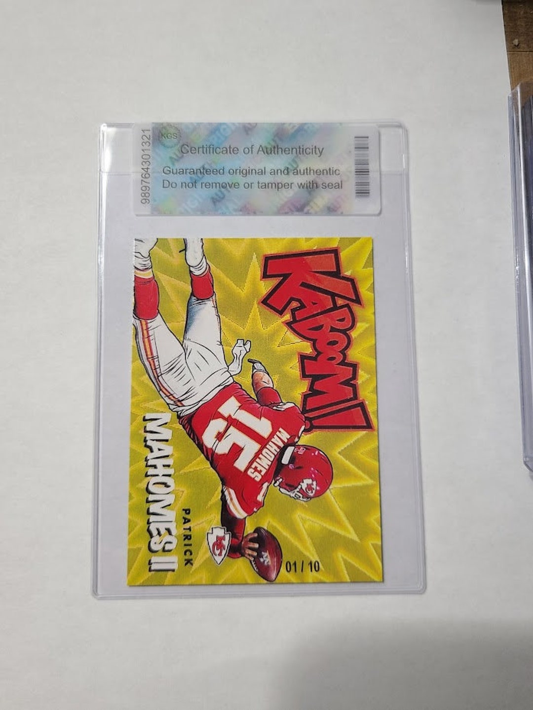 Patrick Mahomes Custom 2021 Absolute Kaboom K29 Football Card Serial