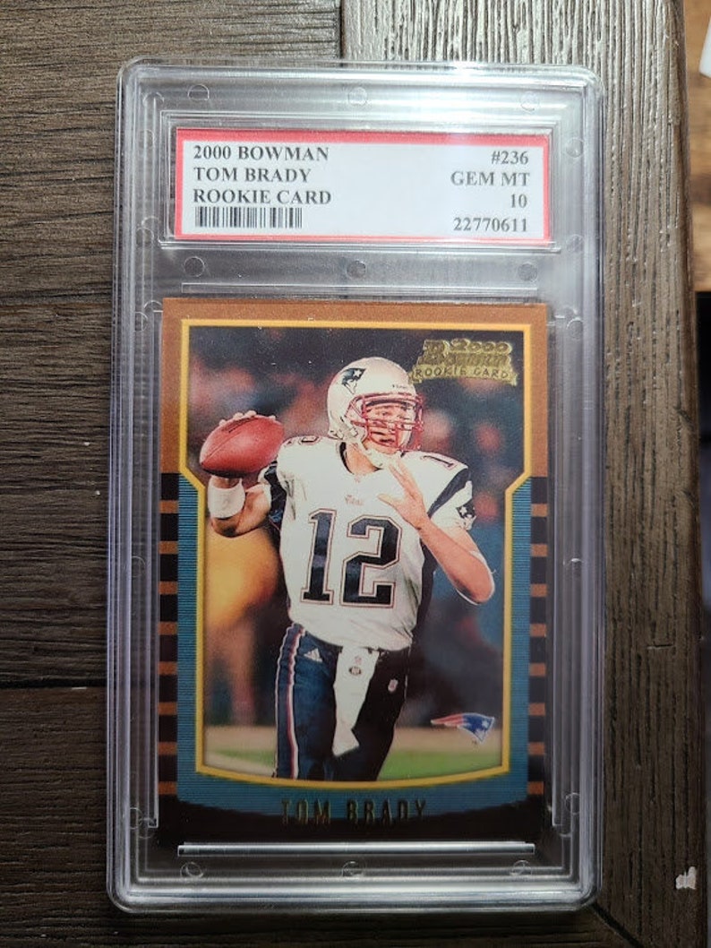 2x Graded Tom Brady 2000 Bowman 236 Reprint Football Cards Etsy