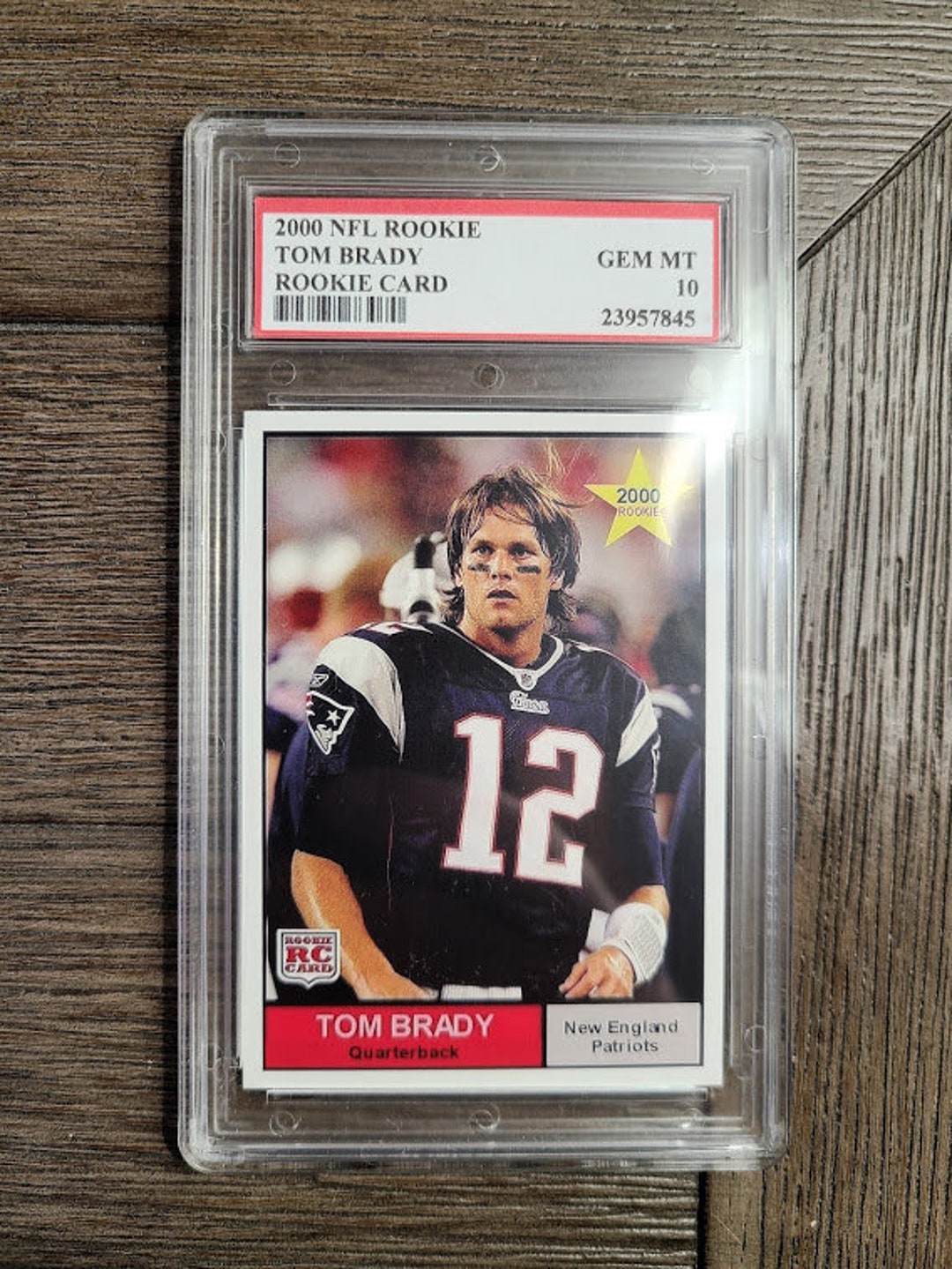 2x Graded Tom Brady 2000 Custom Football Card 